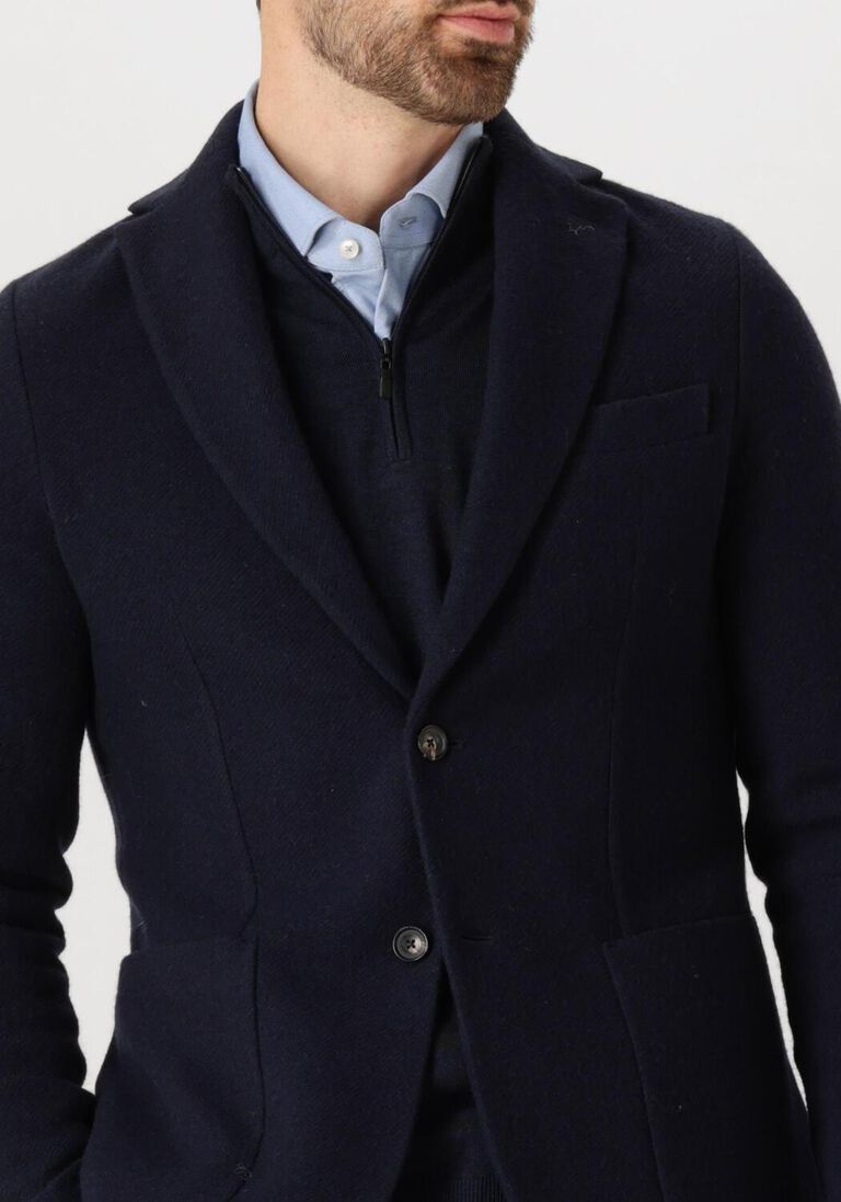 donkerblauwe circolo colberts diagonal jacket