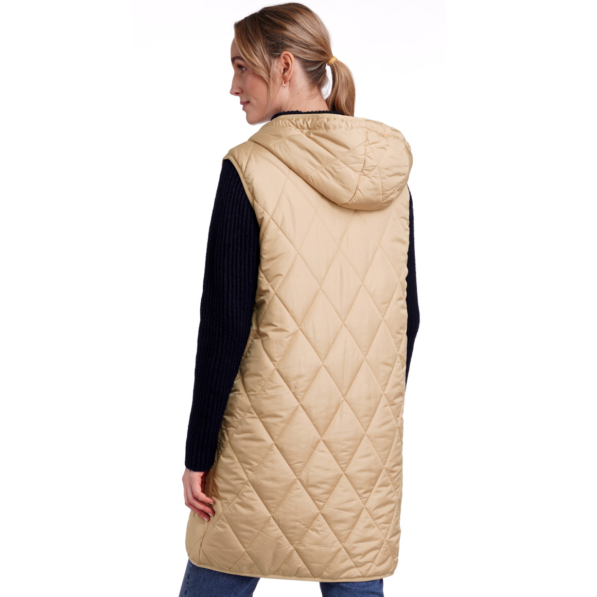 Gina Benotti Damen Steppweste mit Kapuze beige