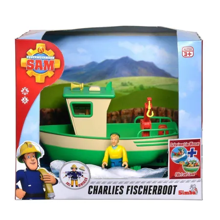Simba Feuerwehrmann Sam Charlies Fischerboot mit Figur