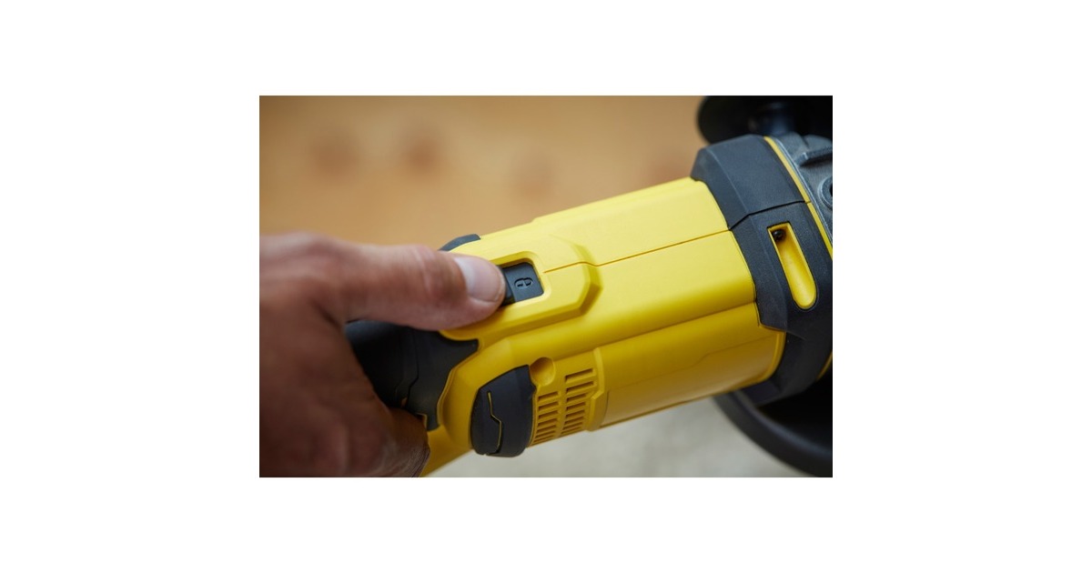 StanleyFATMAX V20 18V Haakse slijper  (Geel/zwart, Koffer, 2 accu's (4.0Ah) en oplader (4A) inbegrepen)