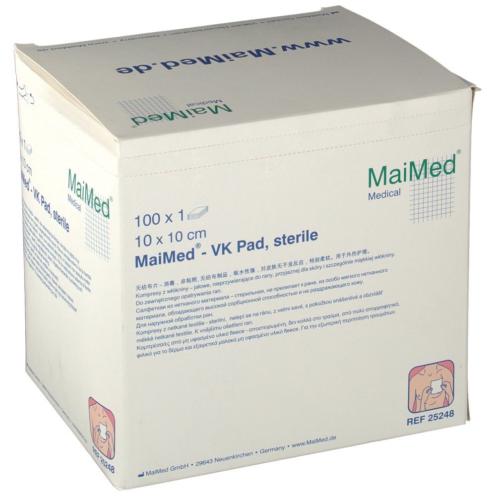 MaiMed®- VK Pad Vlieskompressen 10 x 10 cm steril