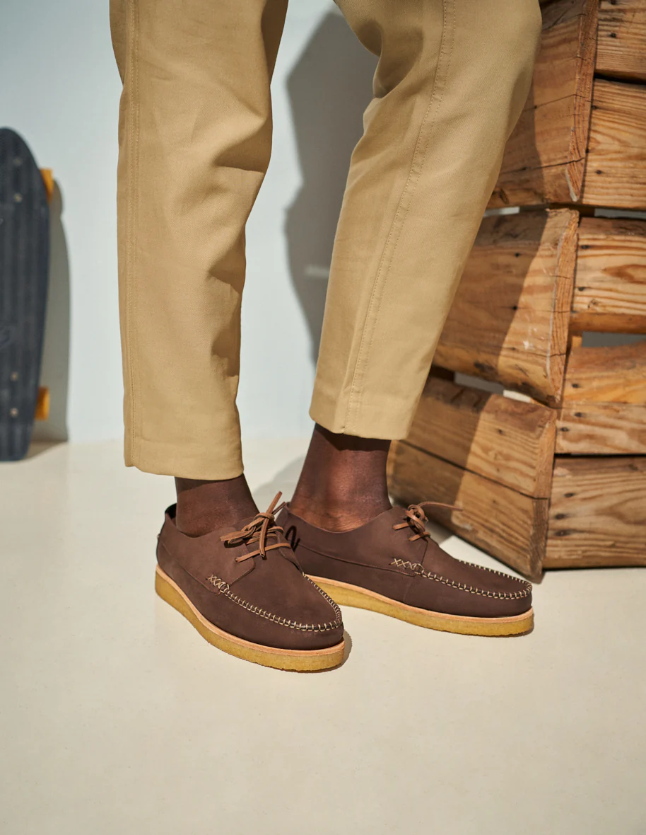 Chaussures Bateau Georges - Nubuck marron