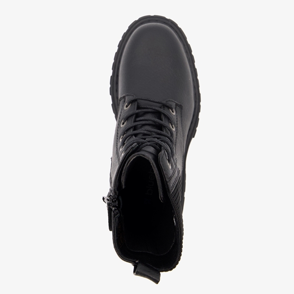 Blue Box meisjes veterboots met chunky zool zwart