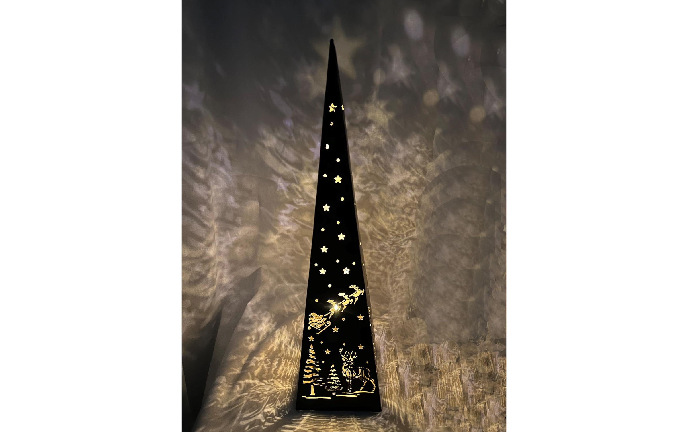 LED Tischleuchte »Dameco Pyramide Forest 20 LEDs 40 cm« Warmweiss