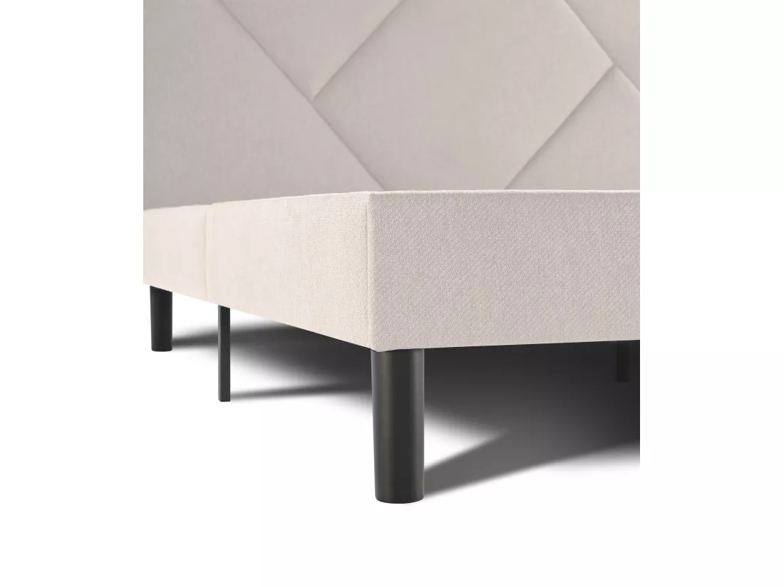 Lit double Calitri, Sommier pour chambre, Literie par chambre, Support de matelas, Adapté à un matelas de 140x190 cm, Beige
