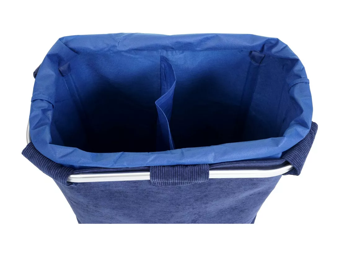 Collecteur de linge MCW-C34, velours bleu