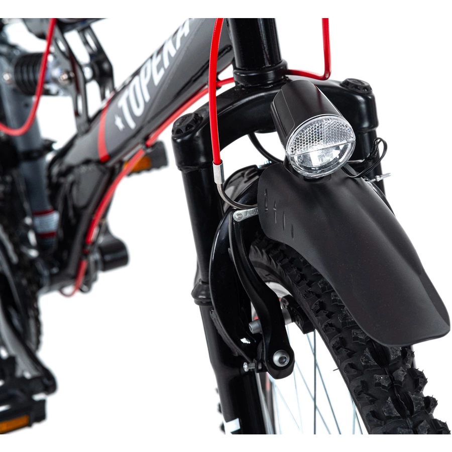 KS Cycling Mountainbike Fully ATB 26 Topeka Grau-Rot