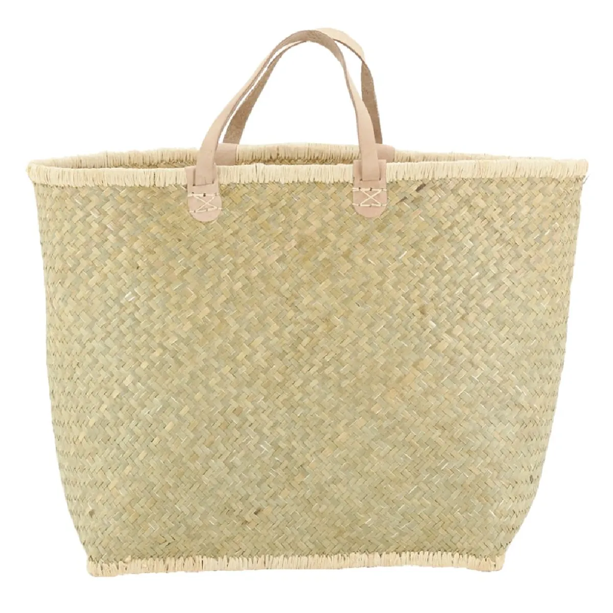 Aubry Gaspard Cabas Palmier Cuir