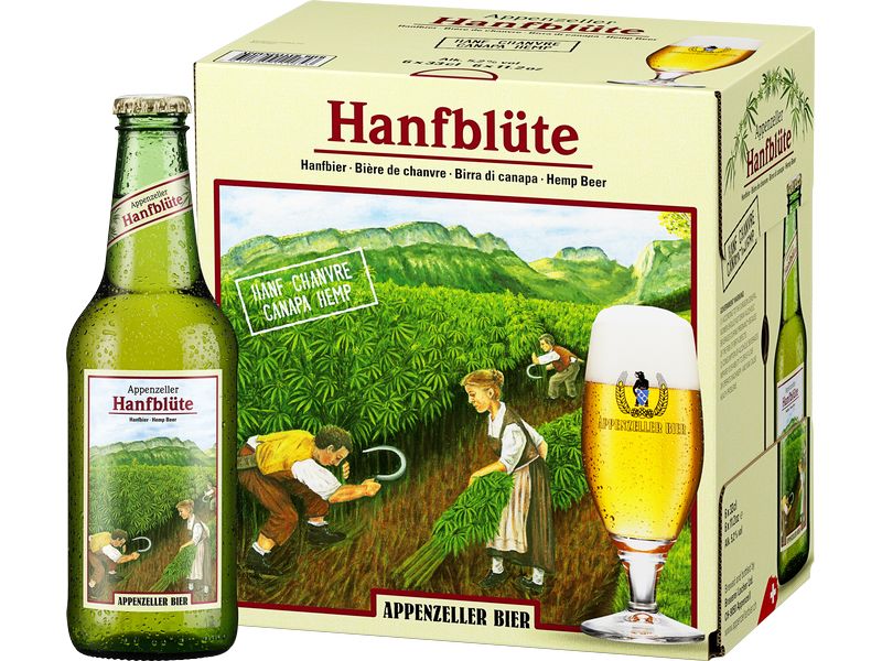 Appenzeller Bier Bier Hanfblüte naturtrüb 6 x 0.33 l Biermischgetränk