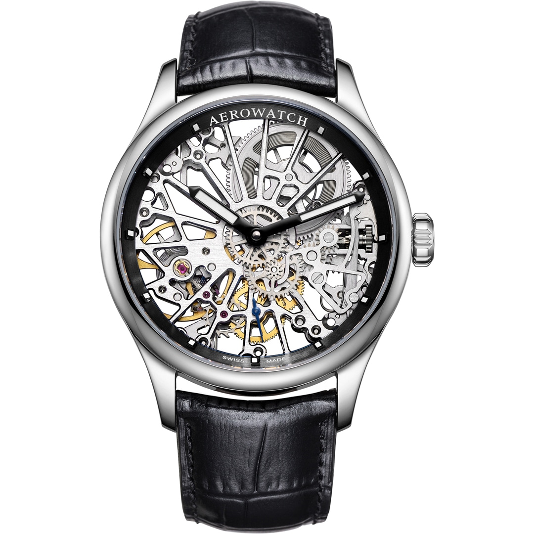Aerowatch Renaissance Cobweb Skeleton Silbrig / Schwarz