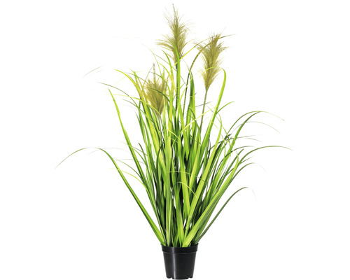 Kunstmatige Chinese zilvergras plant, hoogte: 90 cm, groen