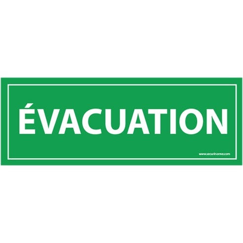 Panneau Evacuation