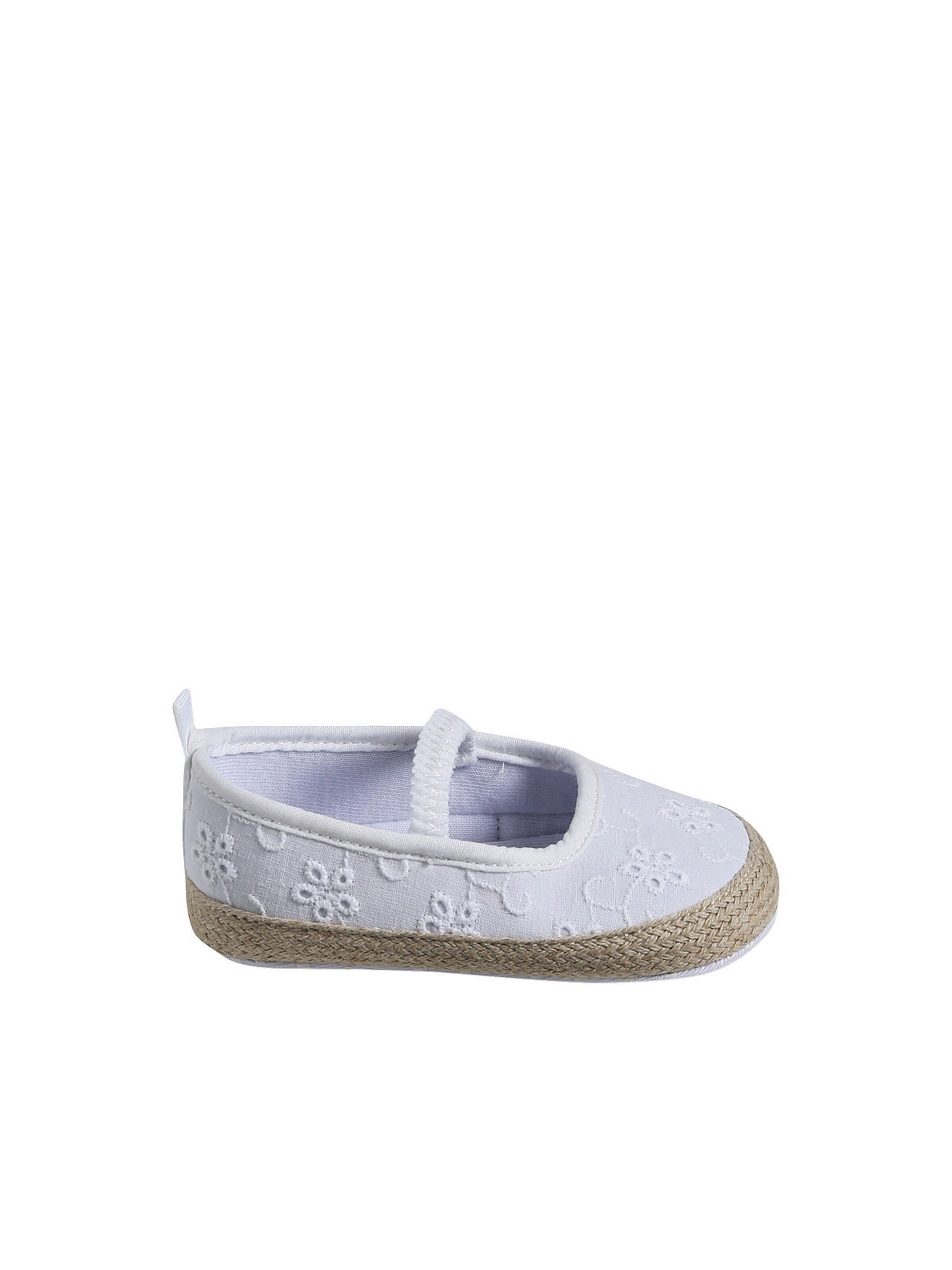 Vertbaudet Baby Schuhe mit Lochmuster & Gummizug weiß