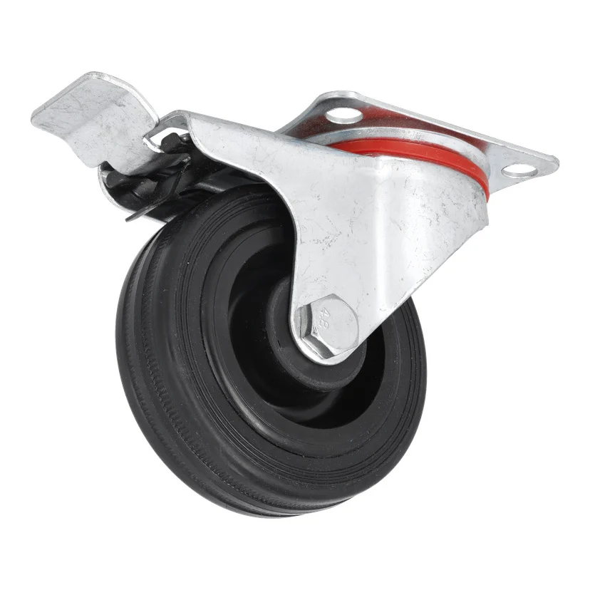 Leddhjul med brems Ø75 mm 50 kg