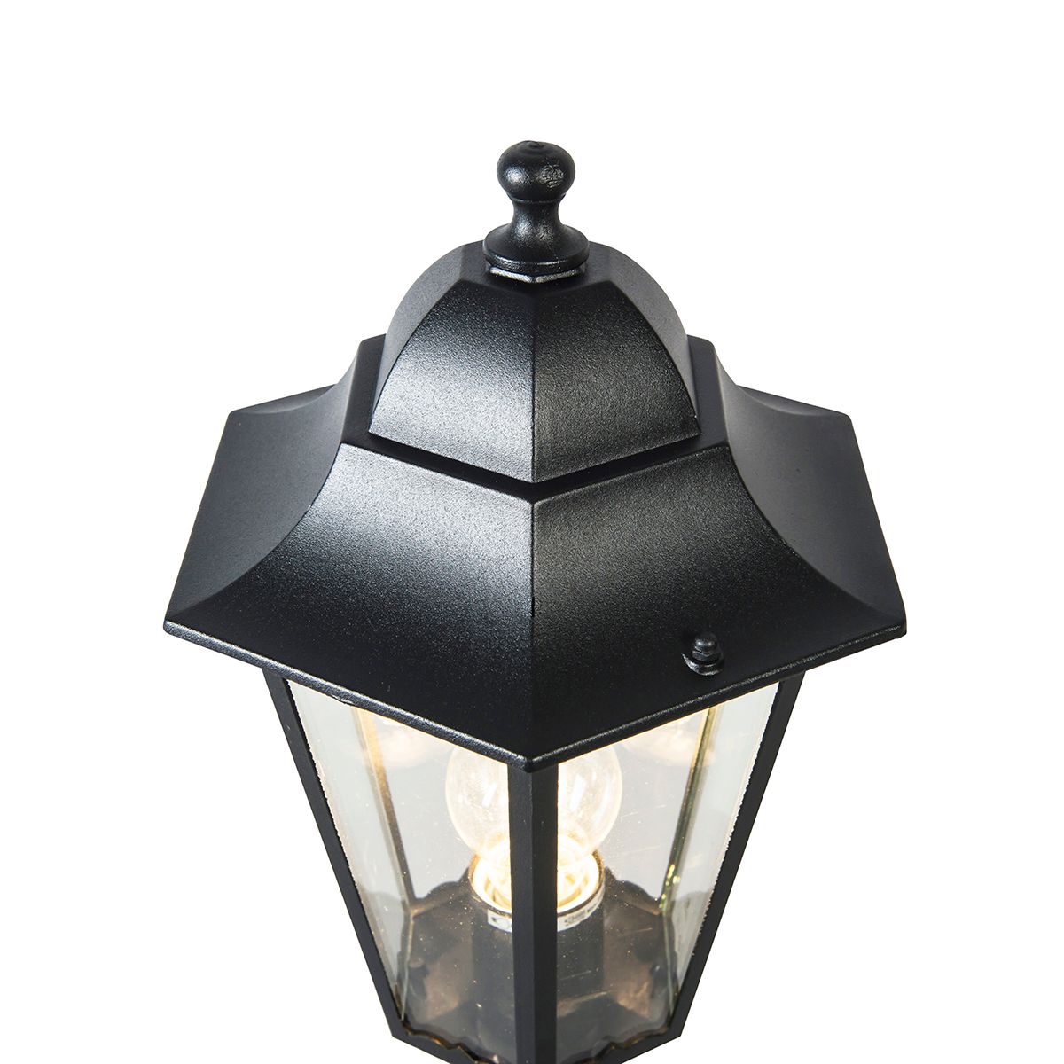 Buitenlantaarn sokkel zwart met grondpin en kabelmof 48cm IP44 - New Orleans