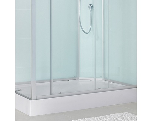 SCHULTE Ibiza Express Plus complete douche-unit, rechtsdraaiend, 80 x 120 x 204 cm, natuurlijk aluminium