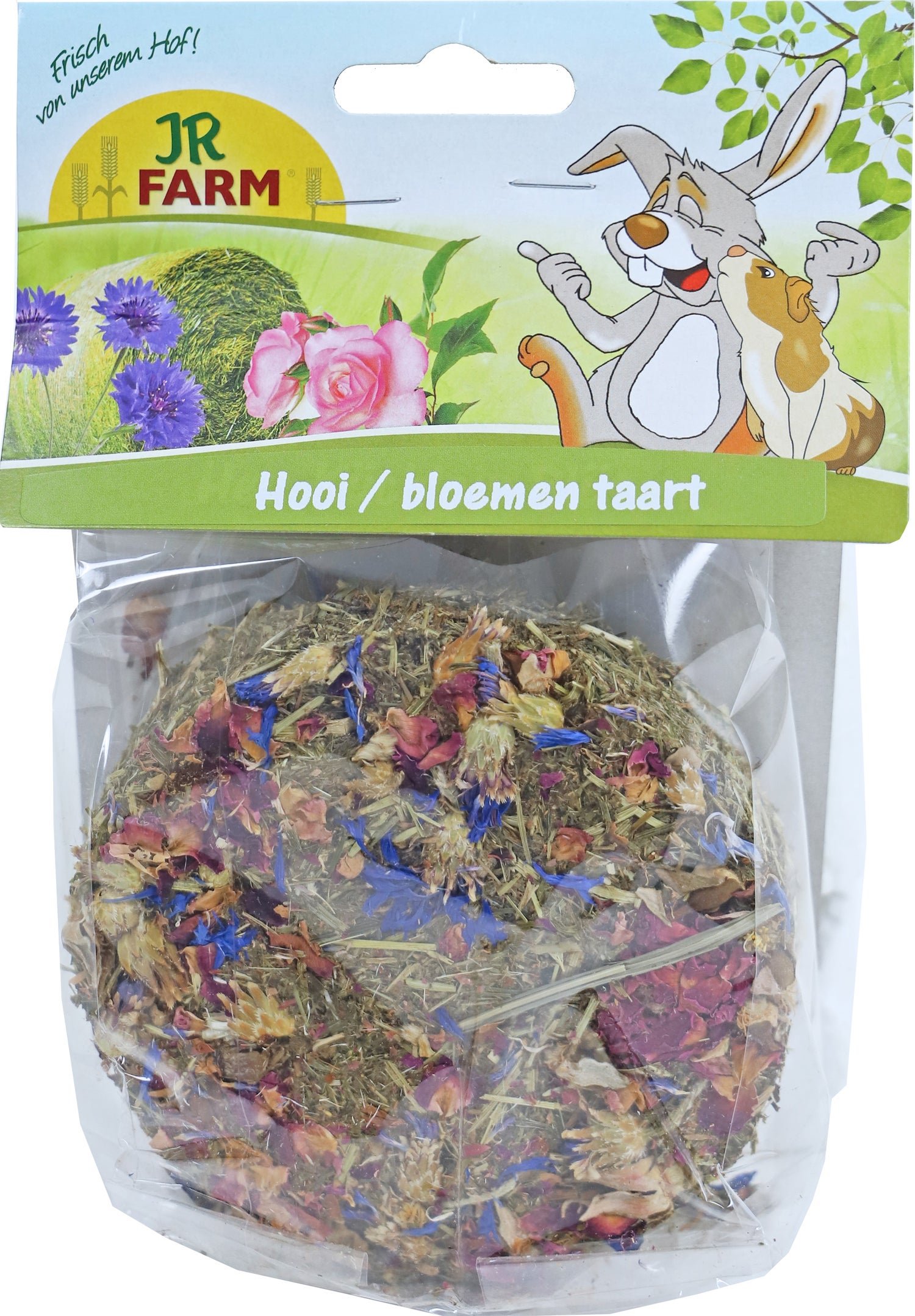 JR Farm knaagdierensnacks hooi/bloementaart 75 g