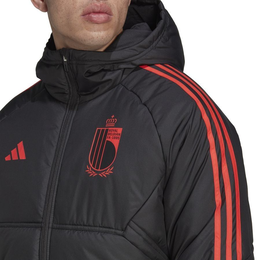 Belgique Manteau d'Hiver - Noir/Rouge