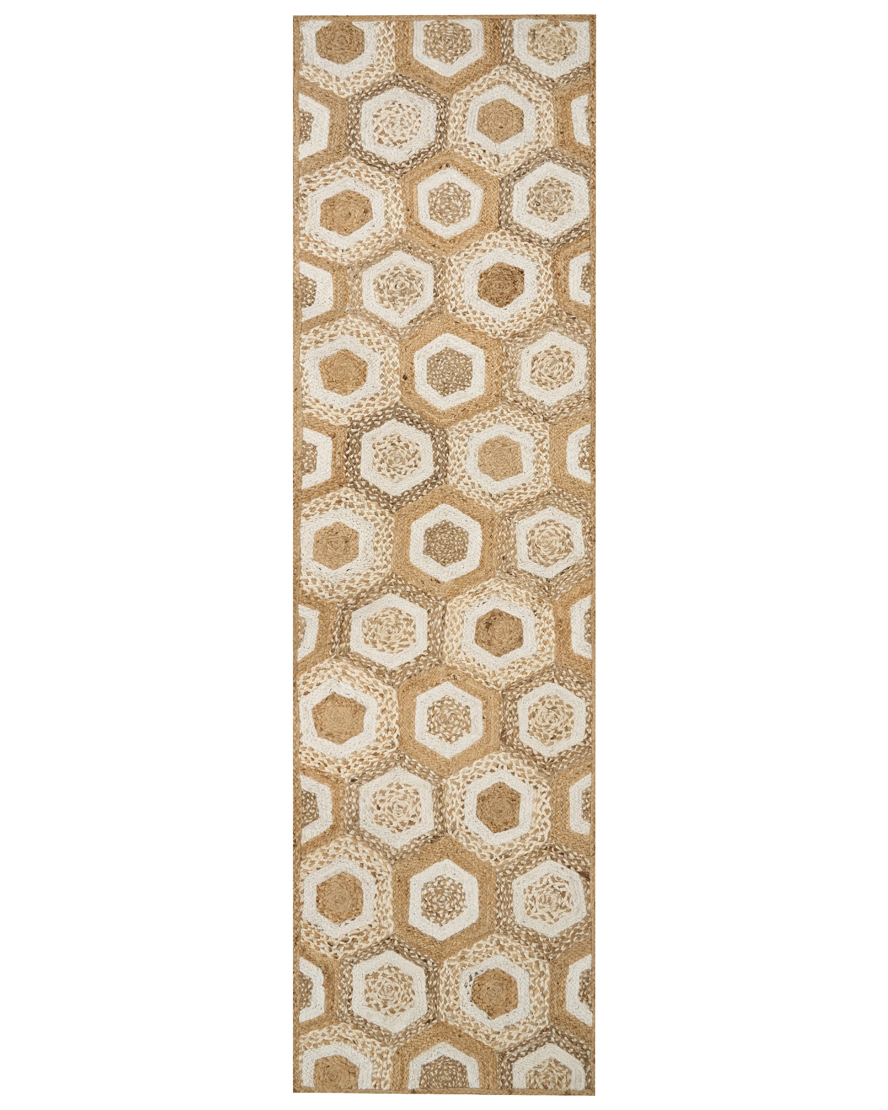 Vloerkleed BASOREN Beige 80 x 300 cm Jute