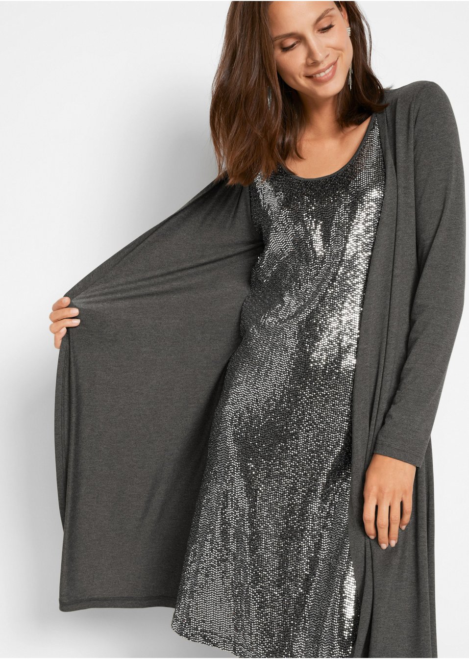 Robe style double épaisseur en viscose