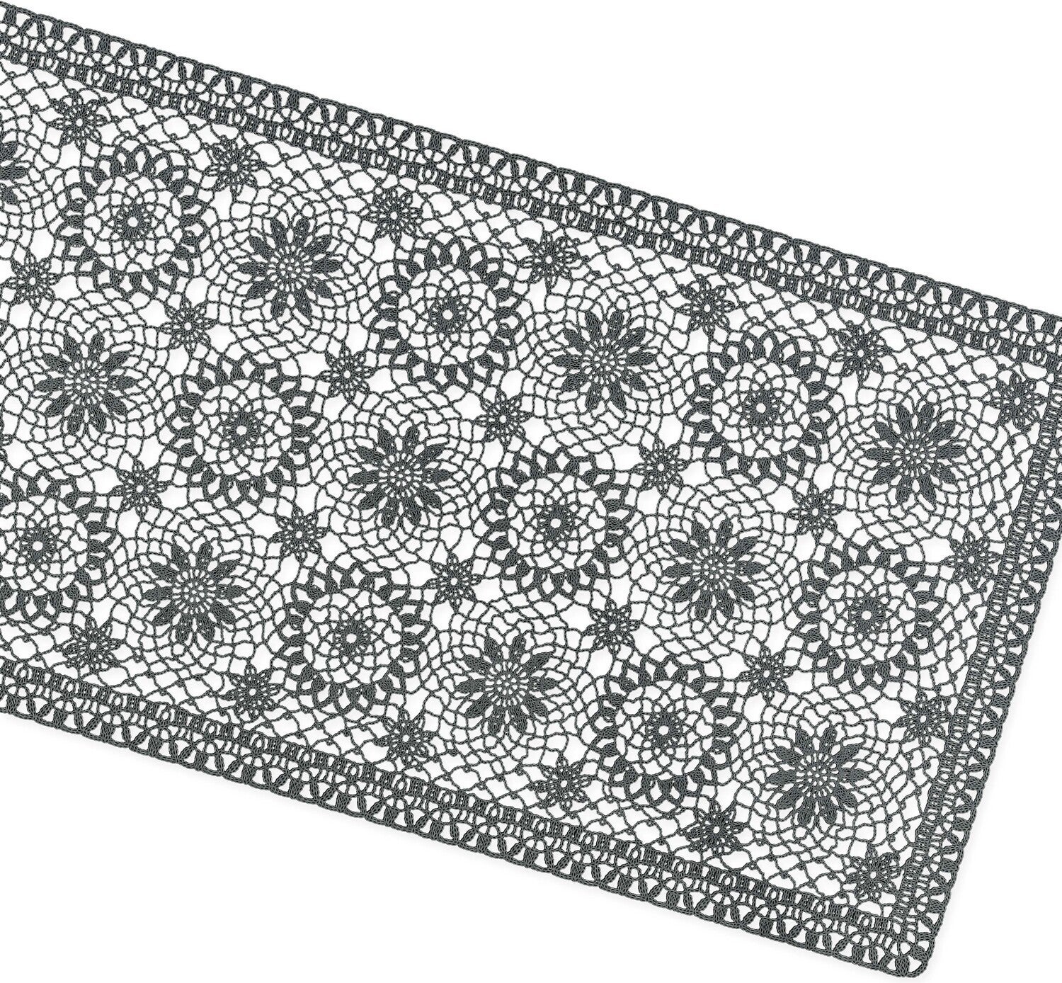 Unique Living tafelloper Amira antraciet 40 x 150 x 0,2 cm
