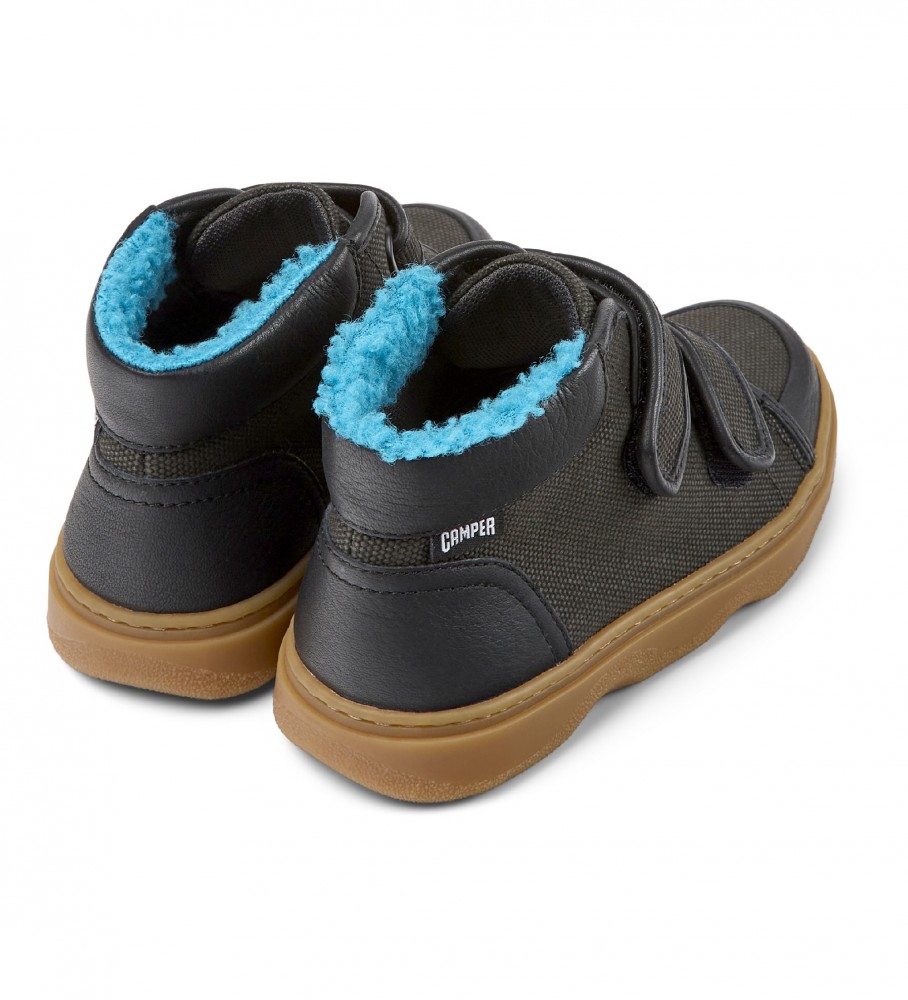 Tênis de couro cinza Camper Kiddo