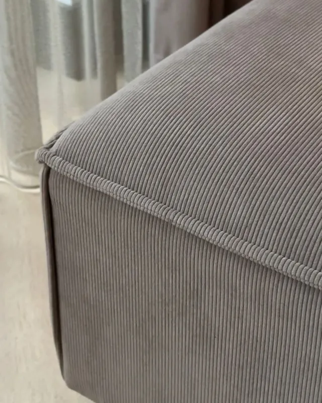 Ottomaan ARDAL Corduroy Lichtbruin