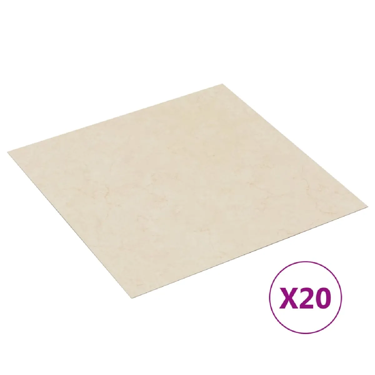 vidaXL Dalles de plancher autoadhésives 20 pcs - Beige