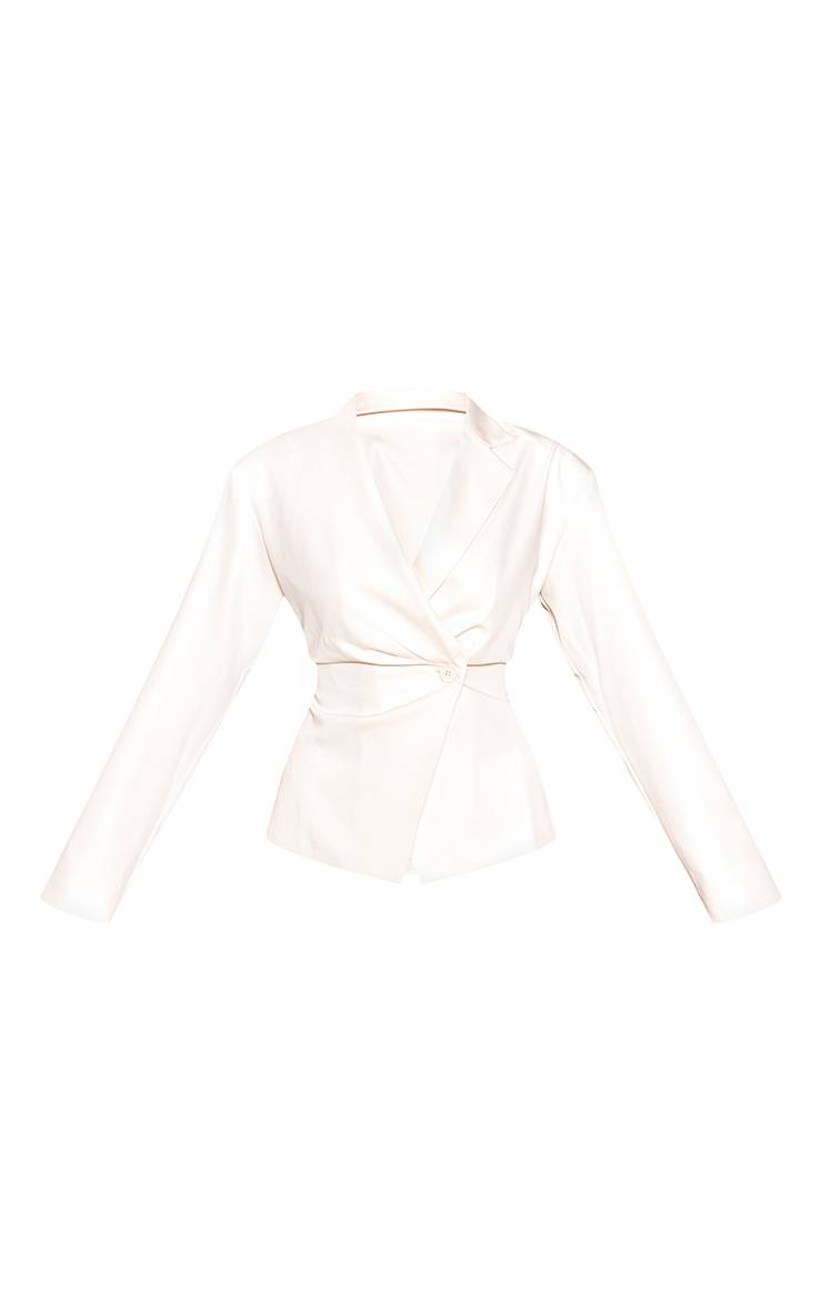 Amande Ensemble Blazer Ajusté Asymétrique Taille Cintrée