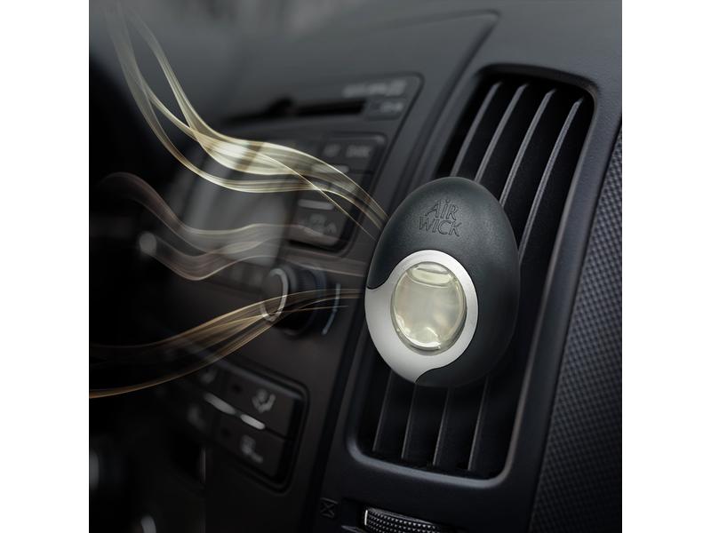 Air Wick Auto-Lufterfrischer Dream Car 6 Clips Eleganter Lufterfrischer mit einem aromatischen Duft nach Holz und Leder