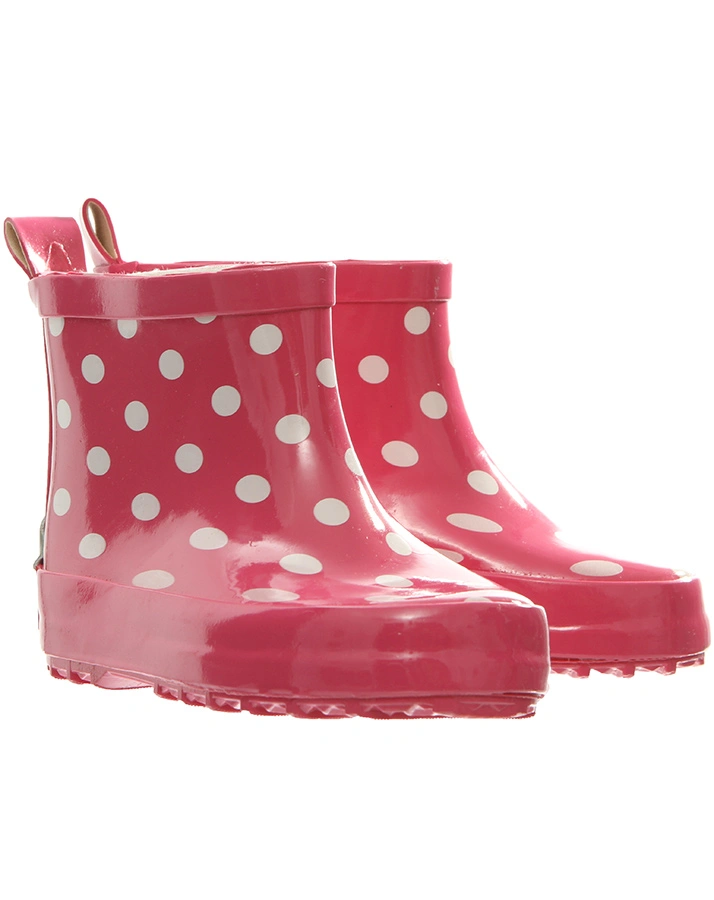Gummistiefel PUNKTE halbhoch in pink