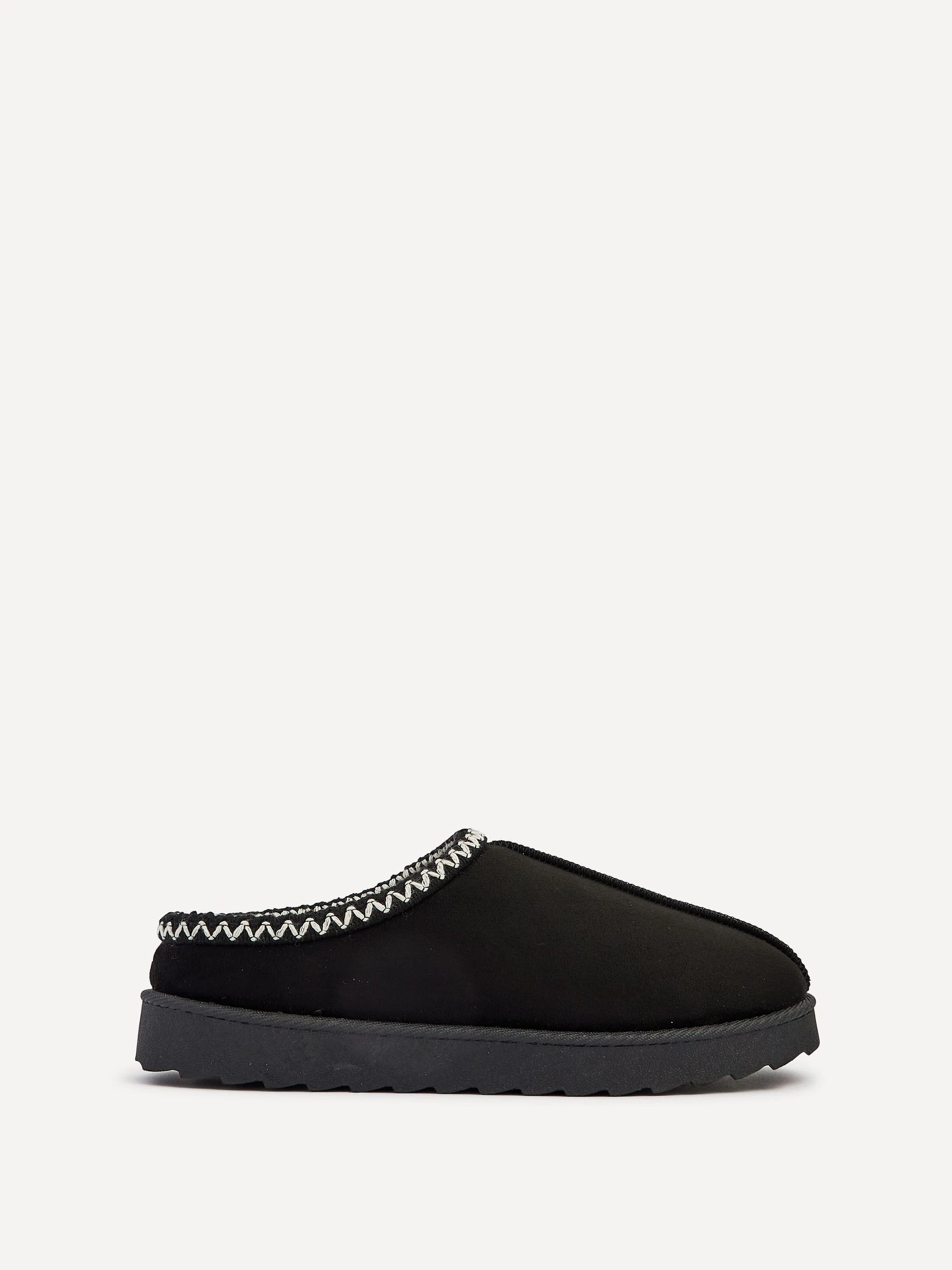 Zwart - Linzi Tana Faux Suede Slip-On Slippers