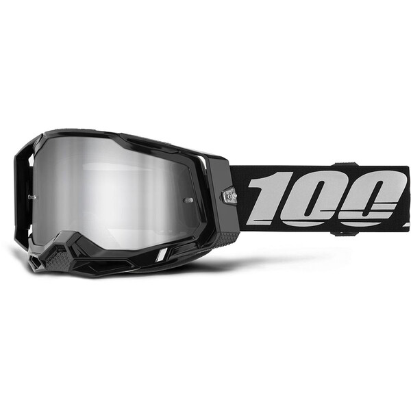 100% - Masque Racecraft 2 - Ecran Iridium Noir / Argent / Iridium