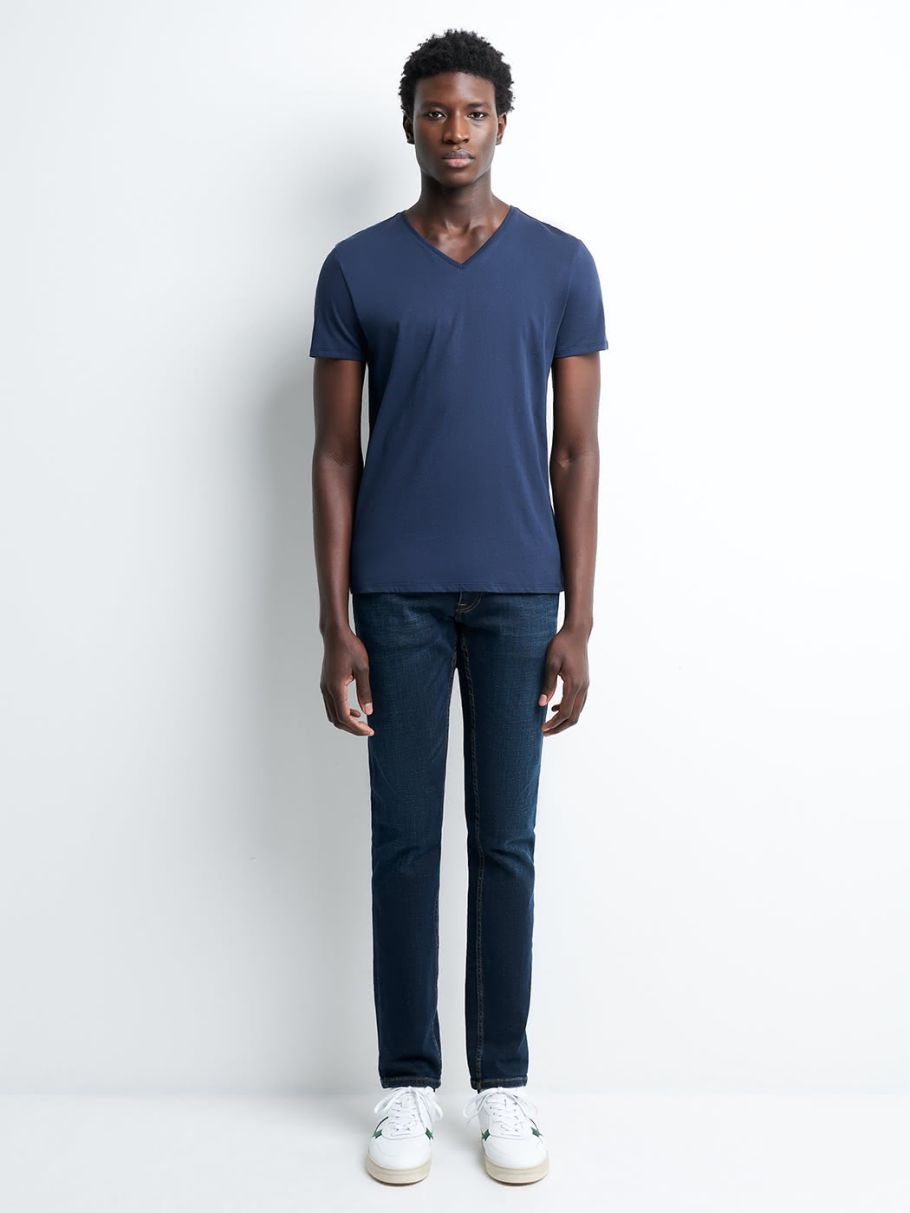 Tee-shirt col v uni