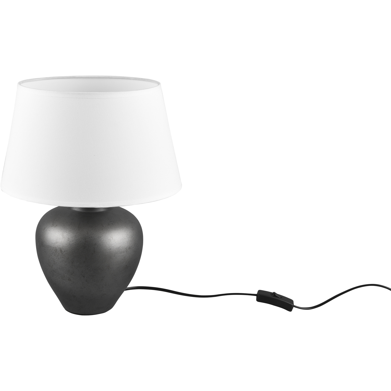 Tischleuchte - weiß-anthrazit - 39 cm hoch