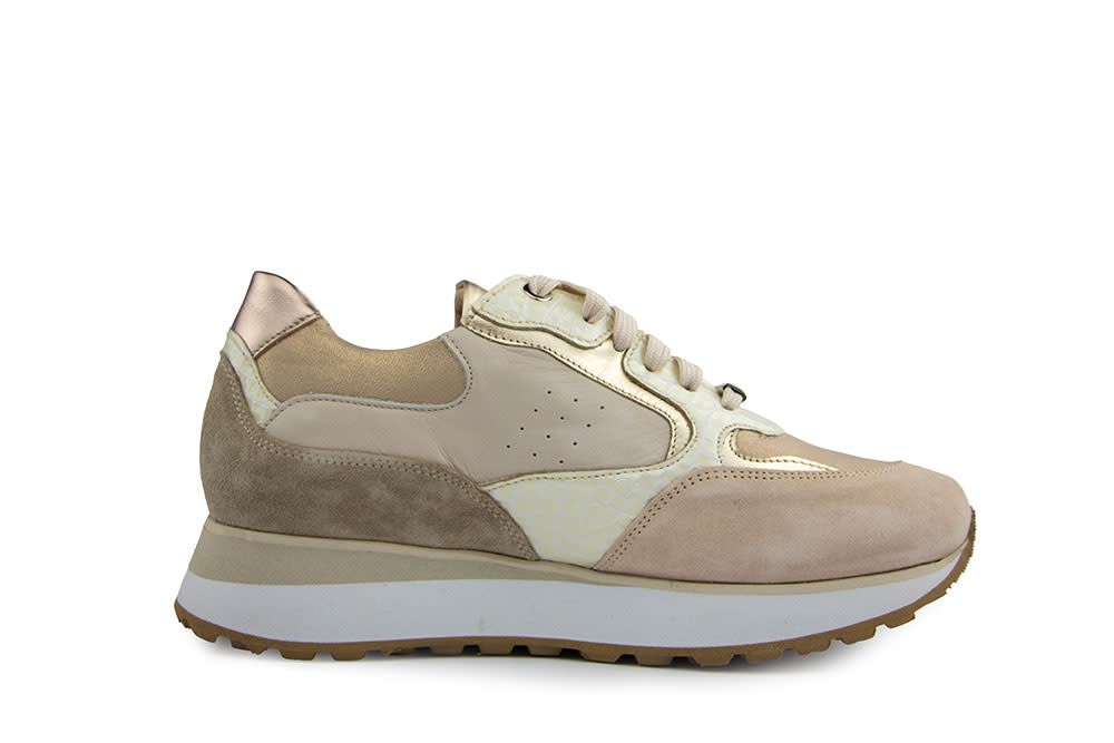 Footnotes Sneaker Esmee Calf Metalise Creme H