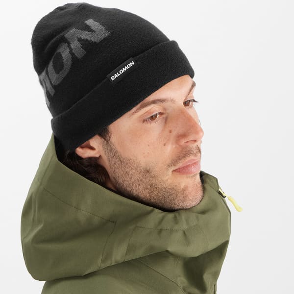 Bonnet ski SALOMON HERMITAGE BEANIE DEEP BLACK