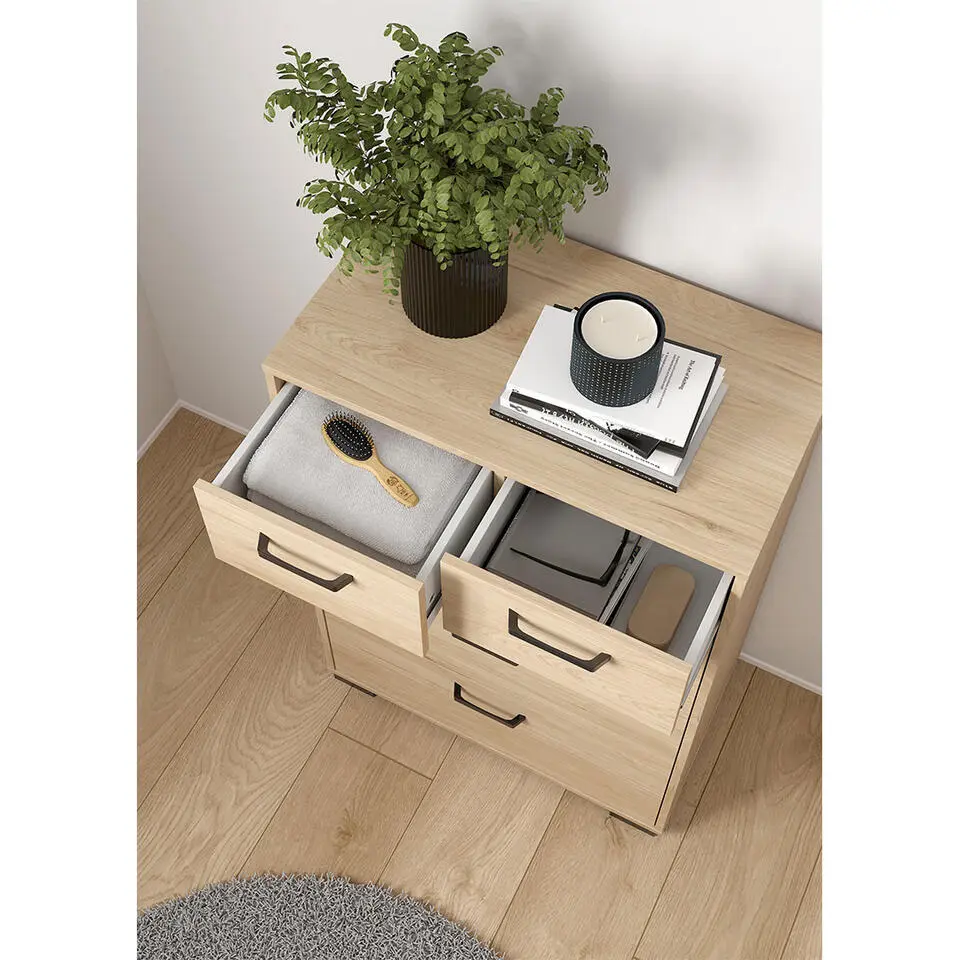 Hioshop Sofia ladekast 5 lades eikdecor