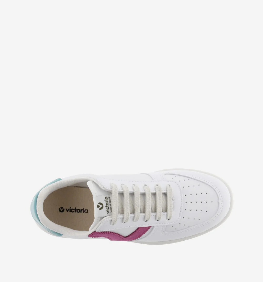 MADRID EFFET CUIR CONTRASTANT Baskets sport unisexe FUCSIA