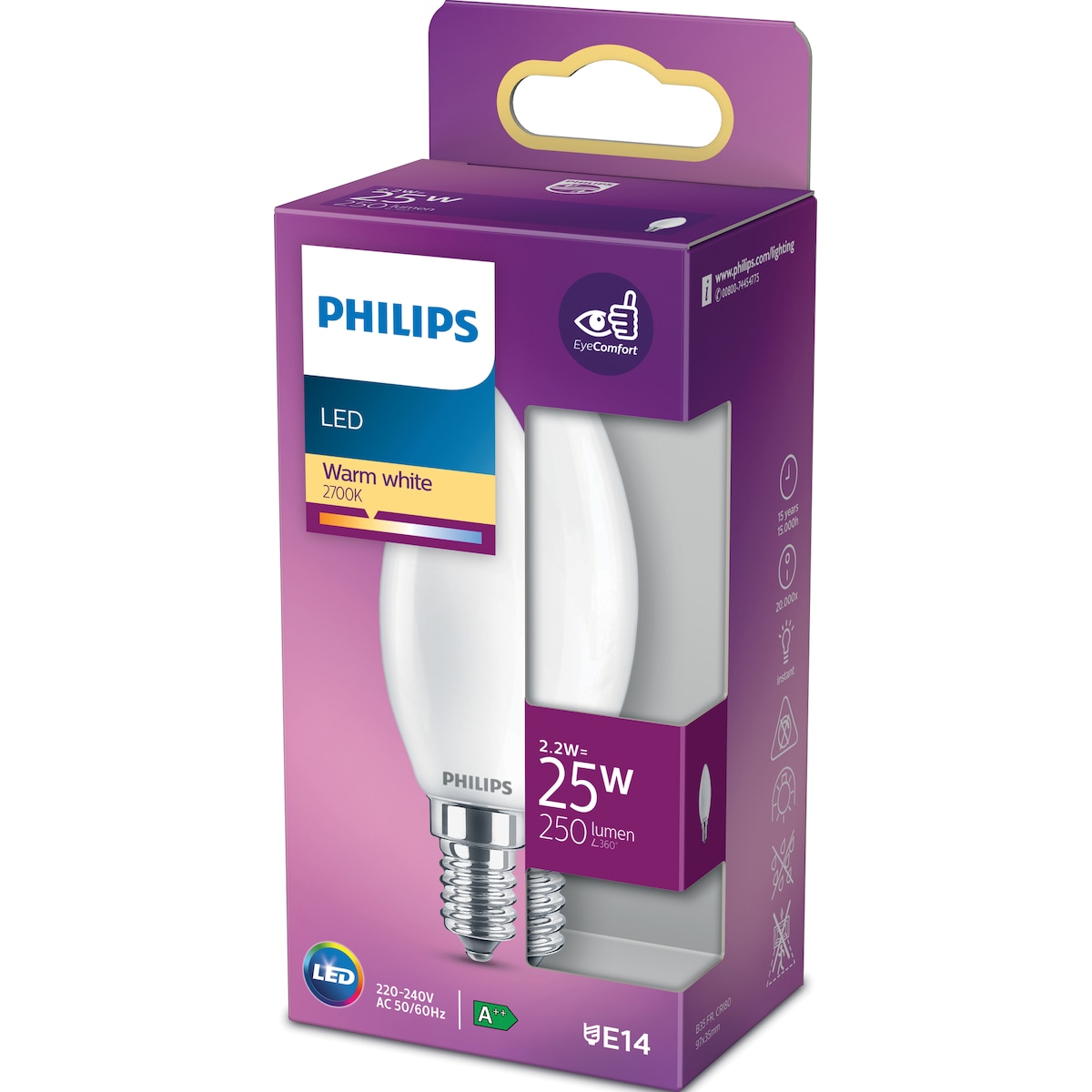 Philips LED-lyspære 25W E14
