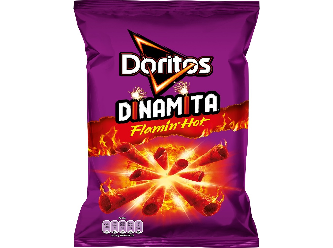 SNACKS BASE MILHO DORITOS FLAMIN'HOT 85G