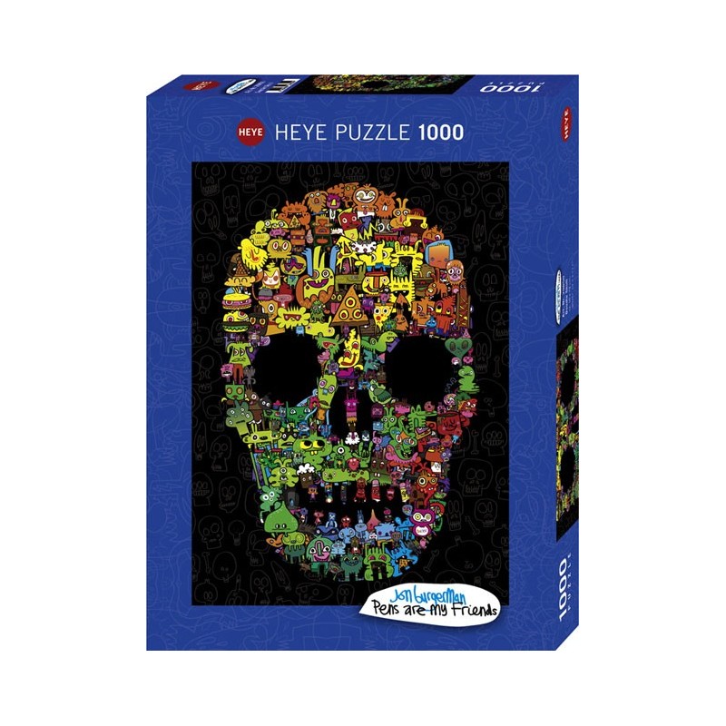 Puzzle 1000 pièces - Doodle - Skull