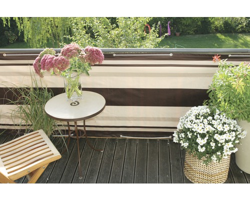 Balkonscherm 90 x 500 cm bruin/beige/zand