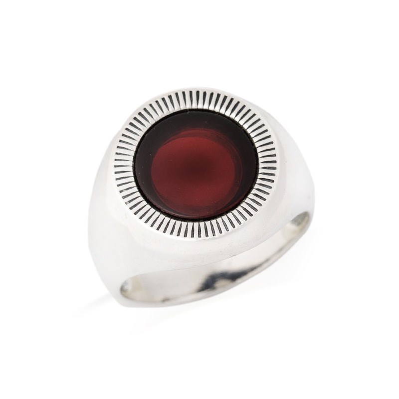 BAGUE ARGENT AMBRE