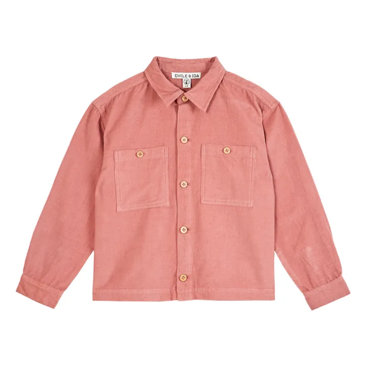Emile et Ida Chemise Velours Milleraies | Vieux Rose