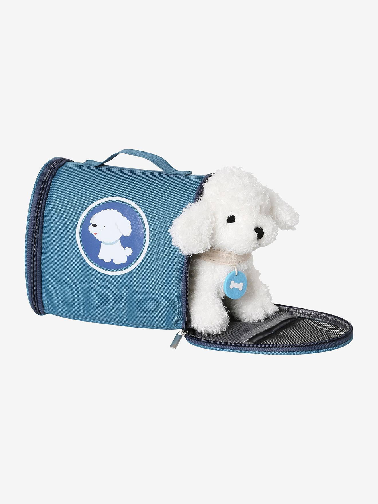 Brinquedo de pelúcia para animais de estimação + acessórios de madeira azul certificada