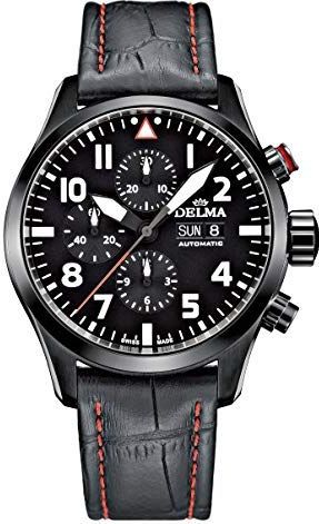 Delma - Herenhorloge 44601.580.6.038 - Zwart - Polshorloge - Automatisch - 10 ATM