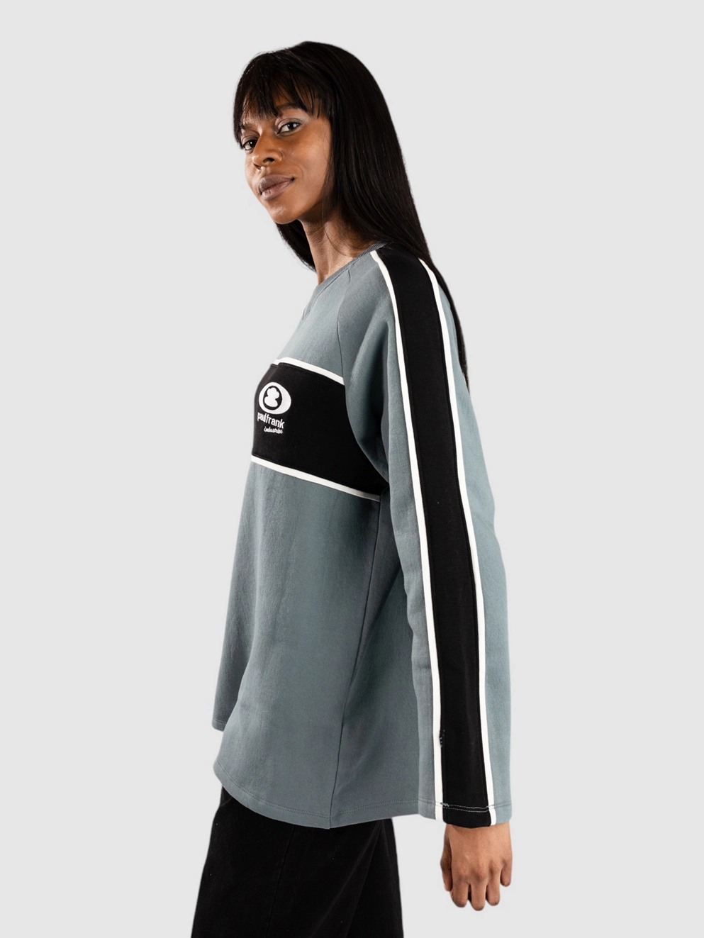 Daisy Street x Paul Frank Relaxed Long Sleeve Industries Washed Sweate teal
