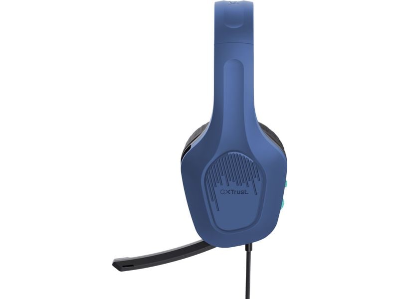 Trust Headset GXT 415B Zirox Blau/Schwarz Gaming-Headset mit komfortablen ohrumschliessenden Polstern und einstellbarem Mikrofon