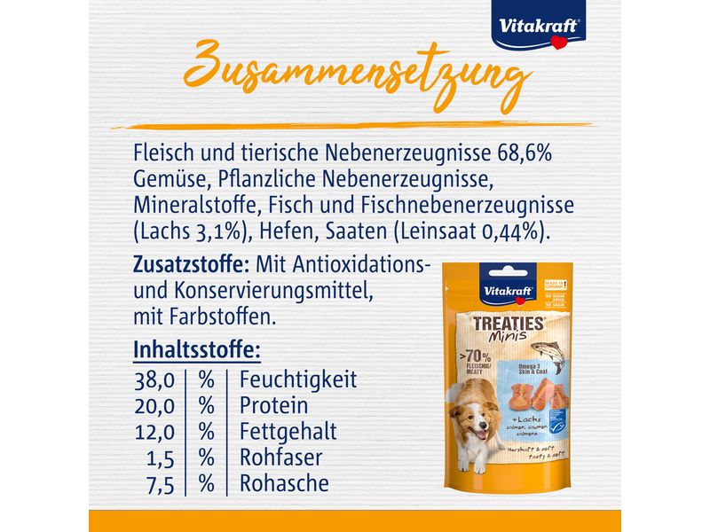 Vitakraft Leckerli Treaties Minis, 48 g Snack für Hunde